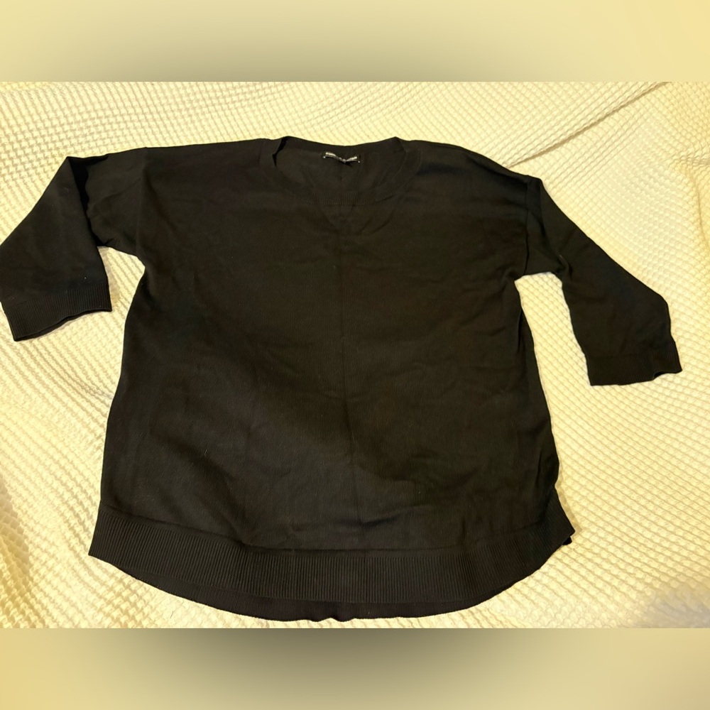 Cable & Gauge Black Knit Top